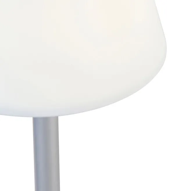 Newgarden Tischleuchte grau inkl. LED wiederaufladbar mit Touchdimmer - Renata