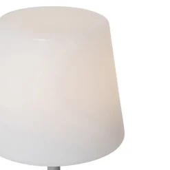 QAZQA Tischleuchte grau wiederaufladbar inkl. LED und Dimmer IP54 - Jude