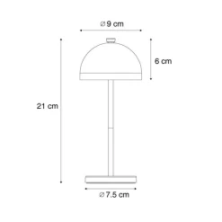 QAZQA Tischleuchte Orange inkl. LED IP54 Wiederaufladbar mit Ladestation - Squirrel