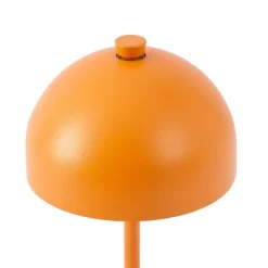 QAZQA Tischleuchte Orange inkl. LED IP54 Wiederaufladbar mit Ladestation - Squirrel