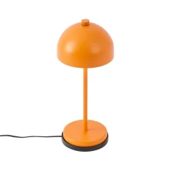 QAZQA Tischleuchte Orange inkl. LED IP54 Wiederaufladbar mit Ladestation - Squirrel