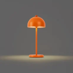 QAZQA Tischleuchte Orange inkl. LED IP54 Wiederaufladbar mit Ladestation - Squirrel
