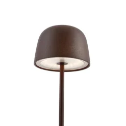 QAZQA Tischleuchte Rostbraun inkl. LED Wiederaufladbar mit Ladestation IP65 - Raika