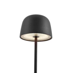 QAZQA Tischleuchte schwarz inkl. LED, wiederaufladbar mit Ladestation IP65 - Raika