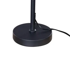 QAZQA Tischleuchte Schwarz mit Samtschirm Bronze 35cm - Parte