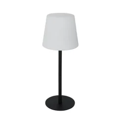 QAZQA Tischleuchte Schwarz Wiederaufladbar Incl. LED und Dimmer IP54 - Jude