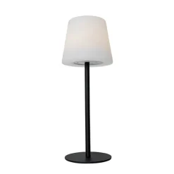 QAZQA Tischleuchte Schwarz Wiederaufladbar Incl. LED und Dimmer IP54 - Jude