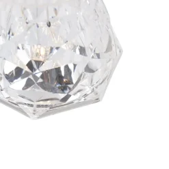 Newgarden Tischleuchte transparentes Glas inkl. LED Wiederaufladbar IP44 - Lola 20 Lux