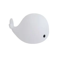 Kinder QAZQA Tischleuchte Weiß 30cm inkl. LED Dimmbar IP54 Wiederaufladbar - Baby Whale