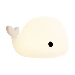 Kinder QAZQA Tischleuchte Weiß 50cm inkl. LED Dimmbar IP54 Wiederaufladbar - Baby Whale