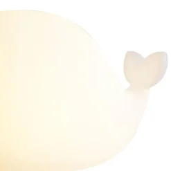 Kinder QAZQA Tischleuchte Weiß 50cm inkl. LED Dimmbar IP54 Wiederaufladbar - Baby Whale