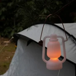 QAZQA Tischleuchte weiß Flammeneffekt 22 cm - Storm Mini