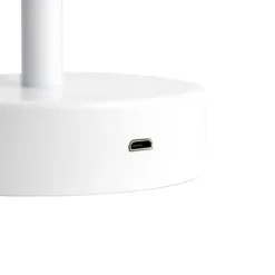 Newgarden Tischleuchte weiß inkl. LED wiederaufladbar mit Touchdimmer - Renata