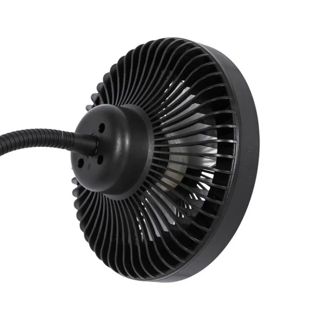 QAZQA Tischventilator schwarz inkl. LED 2700K - Dores