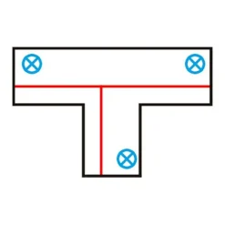 QAZQA T-Verbinder für 3-Phasen-Schiene Links B Weiß