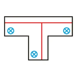 QAZQA T-Verbinder für 3-Phasen-Schiene rechts T Weiß