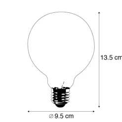 LUEDD Twisted Filament LED-Lampe G95 5W 2200K klar
