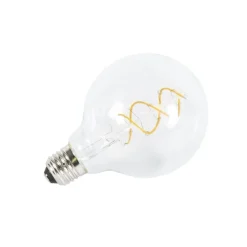 LUEDD Twisted Filament LED-Lampe G95 5W 2200K klar