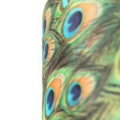 QAZQA Velour Lampenschirm Pfau Design 35/35/20 mit goldenem Interieur