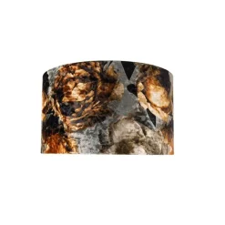 QAZQA Velours Lampenschirm Blumenmuster 35/35/20