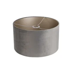 QAZQA Velours Lampenschirm grau 35/35/20