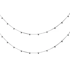 QAZQA Verbindbare schwarze Lichterkette mit Stecker 10m 20-Lichter IP44 - Lubber