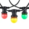 QAZQA Verbindbare schwarze Lichterkette mit Stecker 10m inkl. E27 20-Lichter IP44 - Lubber