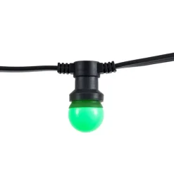 QAZQA Verbindbare schwarze Lichterkette mit Stecker 10m inkl. E27 20-Lichter IP44 - Lubber