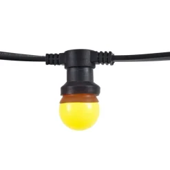 QAZQA Verbindbare schwarze Lichterkette mit Stecker 10m inkl. E27 20-Lichter IP44 - Lubber