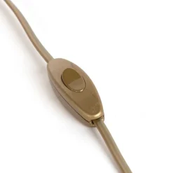 QAZQA Verbindungskabel 80-120 cm mit Schalter und Stecker gold