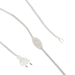 QAZQA Verbindungskabel 80-120cm mit Schalter und Stecker transparent