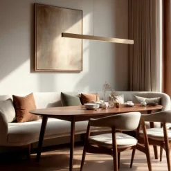 QAZQA Verstellbare Hängelampe Dunkelbronze inkl. dimmbarer LED - Lamba