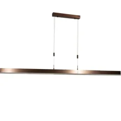 QAZQA Verstellbare Hängelampe Dunkelbronze inkl. dimmbarer LED - Lamba