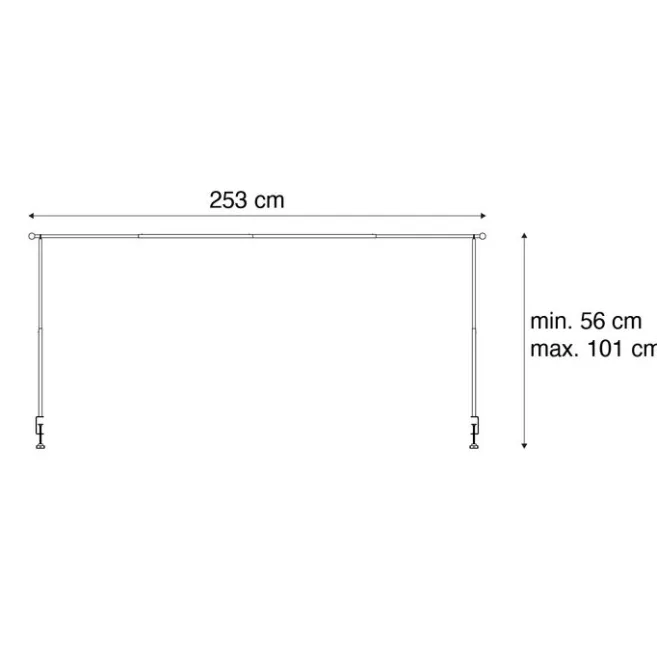 Newgarden Verstellbarer schwarzer Lichterkettenrahmen - Garland Lift