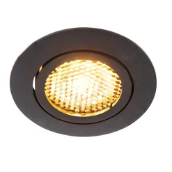 QAZQA Vertiefter Fleck schwarz drehbar und kippbar - Ude Honey