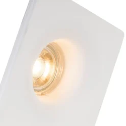 QAZQA Vertiefter Fleck weiß 12 cm quadratisch - Zigeunerstuck