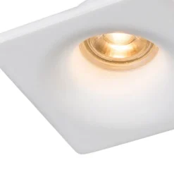 QAZQA Vertiefter Fleck weiß 12 cm quadratisch - Zigeunerstuck