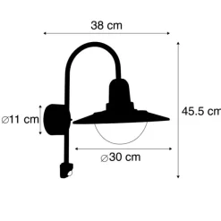Trio Leuchten Vintage Außenwandleuchte braun IP44 Bewegungsmelder - Herman