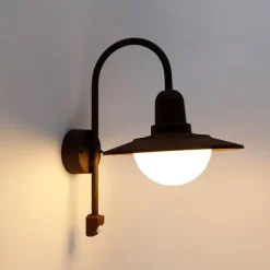 Trio Leuchten Vintage Außenwandleuchte braun IP44 Bewegungsmelder - Herman