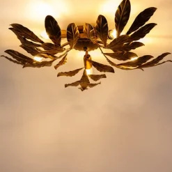 QAZQA Vintage Deckenlampe Antik Gold 5-flammig - Linde