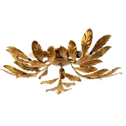 QAZQA Vintage Deckenlampe Antik Gold 5-flammig - Linde