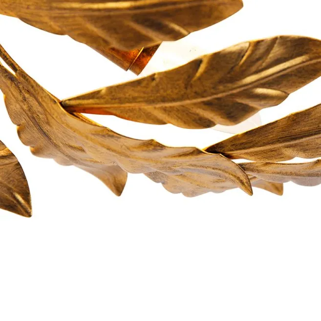 QAZQA Vintage Deckenlampe Antik Gold 5-flammig - Linde