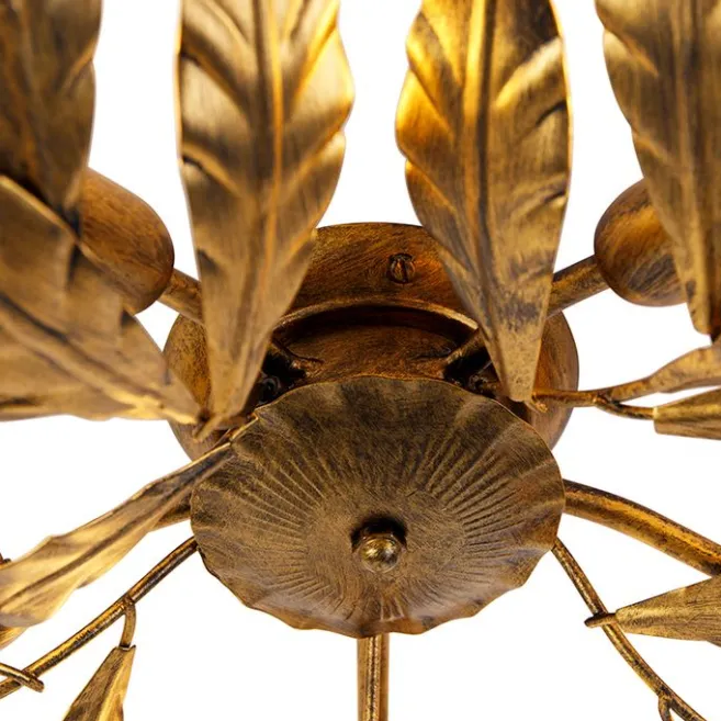 QAZQA Vintage Deckenlampe Antik Gold 5-flammig - Linde