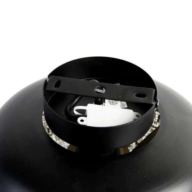 QAZQA Vintage Deckenlampe schwarz mit Messing - Kayleigh