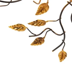 QAZQA Vintage Deckenlampe schwarz mit Gold 50 cm 3 Lichter - Foglie