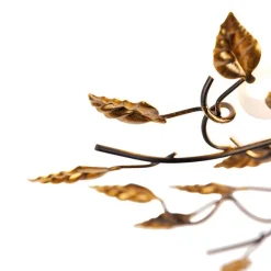 QAZQA Vintage Deckenlampe schwarz mit Gold 50 cm 3 Lichter - Foglie