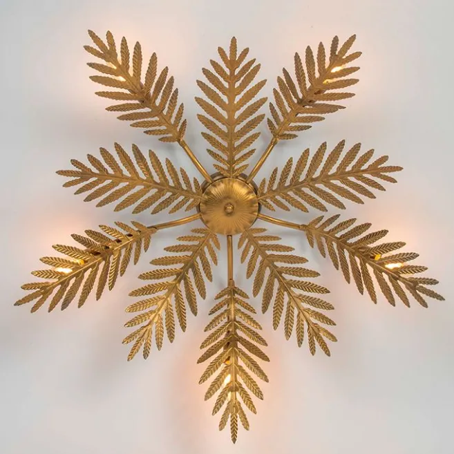 QAZQA Vintage Deckenleuchte 5-flammig Gold - Botanica