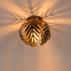 QAZQA Vintage Deckenleuchte Gold 24 cm - Botanica