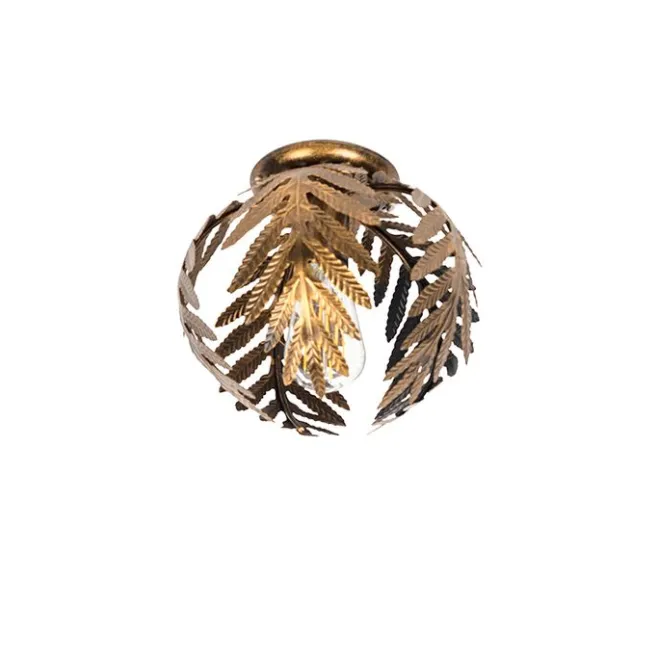 QAZQA Vintage Deckenleuchte Gold 24 cm - Botanica