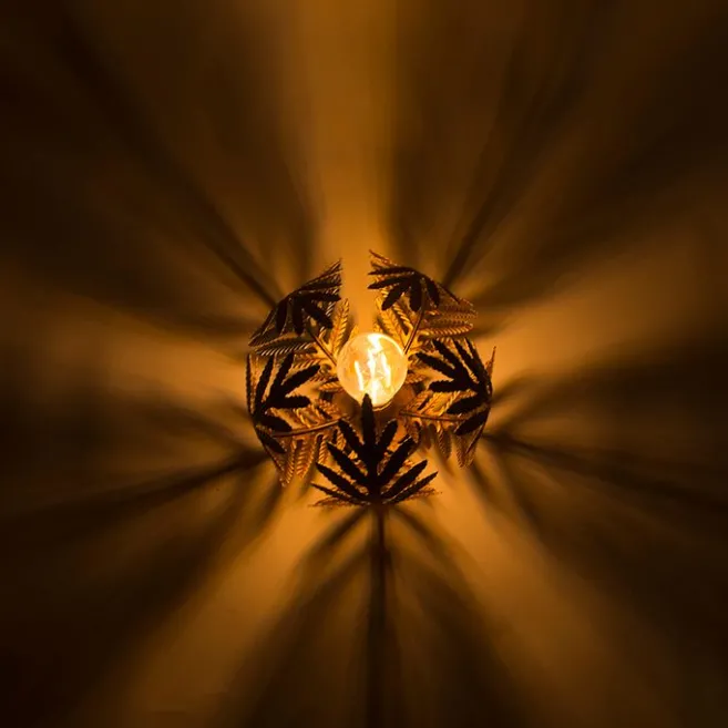 QAZQA Vintage Deckenleuchte Gold 24 cm - Botanica